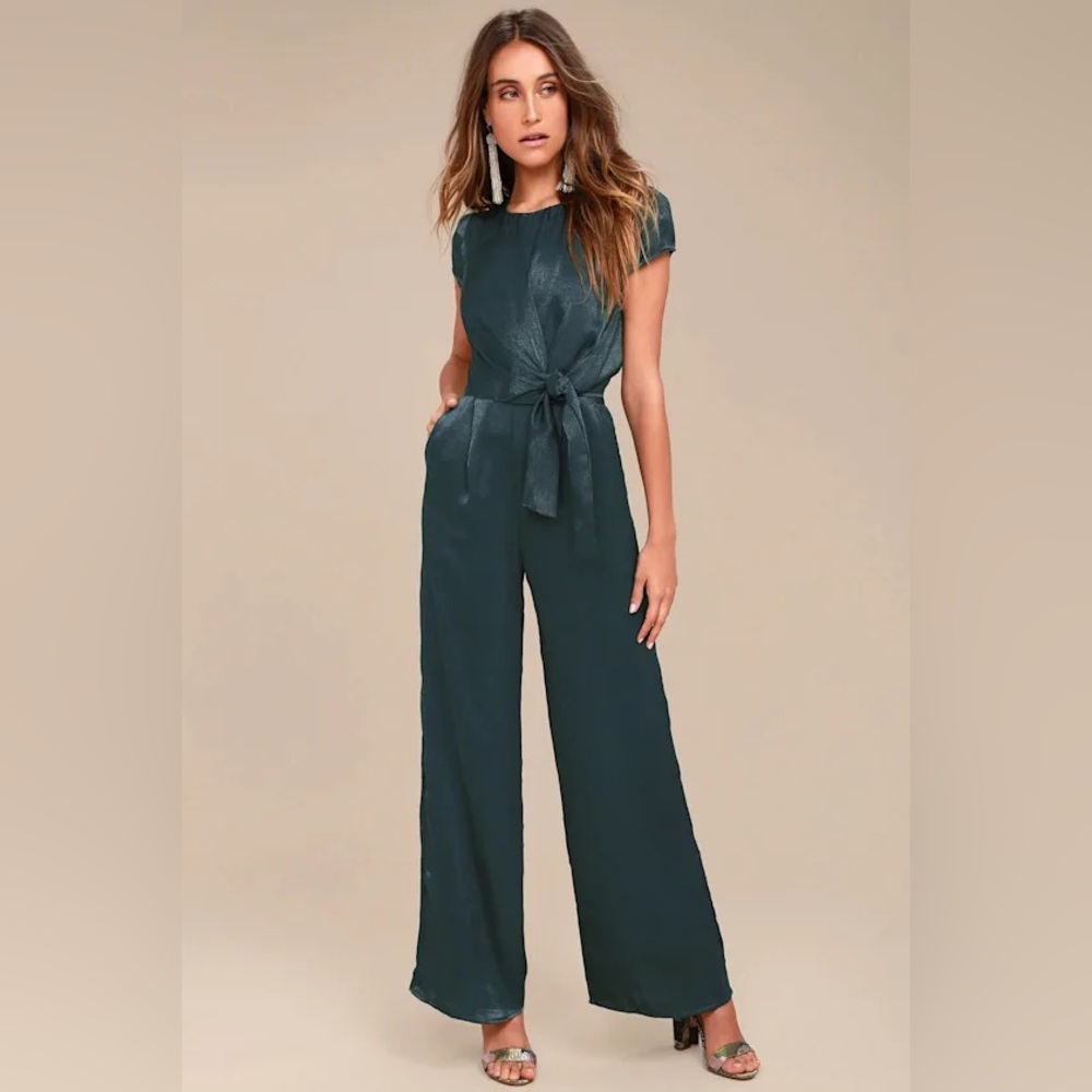 Lulu's Deep Green Jumpsuit
